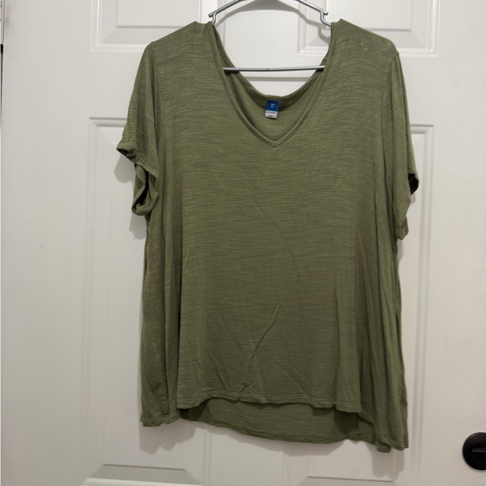 Old Navy Sage Green V-Neck Blouse